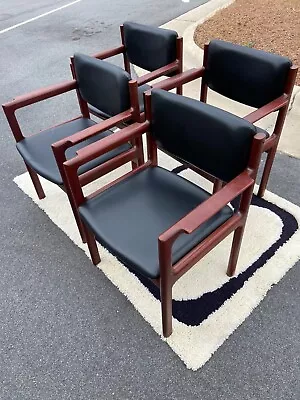 Beautiful Set Of 4 Danish Dining Chairs (Mahogany Or Teak) 1960s Mid Century • $1600