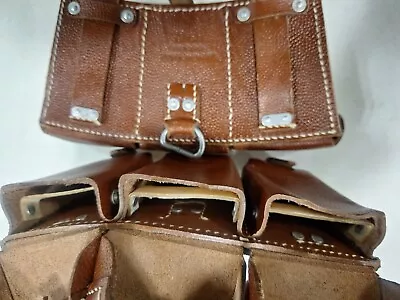 WW2 German K98 Ammo Pouches Brown Pair -Repro • $45