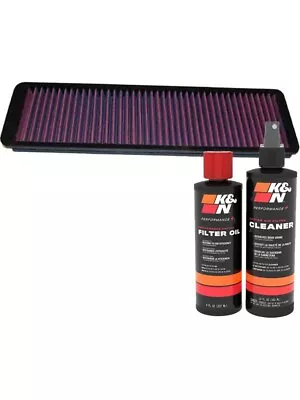 K&N Air Filter 33-2011 + Recharge Kit Fits Jaguar XJS 6.0 XJS • $137.40