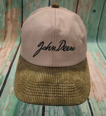 Vintage John Deere Hat Corduroy Hat Cap Green Truckers Baseball Snapback  • $16.99