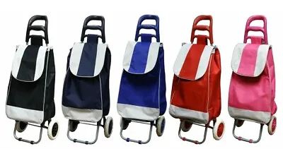 £13.99 • Buy Large Lightweight Wheeled Shopping Trolley Push Cart Luggage Bag With Wheels New