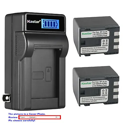 Kastar Battery LCD Wall Charger For Canon BP-2L24 & Canon VIXIA HV40 VIXIA HV30 • $42.99