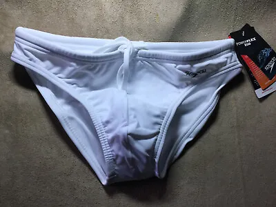 32  Speedo Power-Flex Eco Men's Lo Rise Tie String Bikini Swim Suit Fits 28 30 M • $39