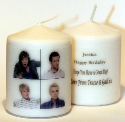 £8.99 • Buy McFly Photo Image Personalised Mini Candle Gift Any Occasion |Cellini Candles #1