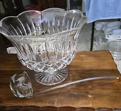 Gorham Crystal King Edwards Punch Bowl With Crystal Ladle • $175