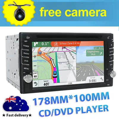 $183.99 • Buy 6.2  Double 2DIN Car DVD GPS Player Stereo Head Unit Radio FM SD Reverse Camera