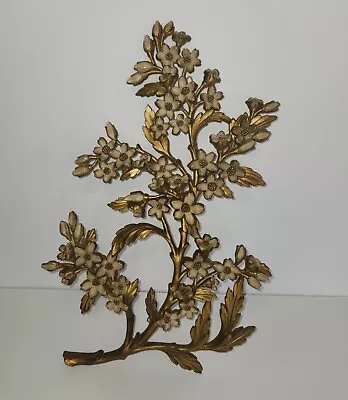 Vintage Beautiful Gold Cherry Blossom Wall Hanging 1970's. • $25