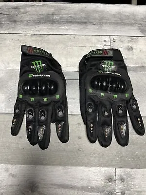 MONSTER ENERGY Motorcross Racing Gloves  Size L • $65