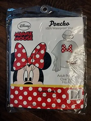 Disney Poncho Minnie Mouse Women's One Size New Sealed Vinyl Rain Coat • $14