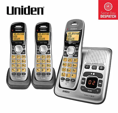 UNIDEN DECT 1735+2 DIGITAL PHONE SYSTEM WITH POWER FAILURE BACKUP Wi-Fi FRIENDLY • $59