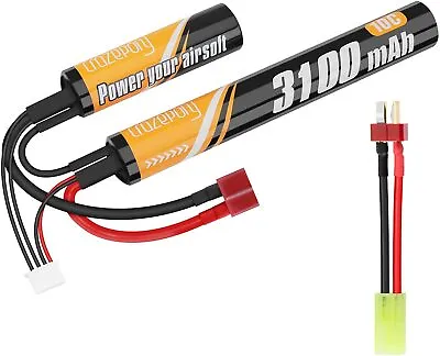 Nunchuck Airsoft Battery 11.1v 3100mAh 10C W/Deans To Tamiya Plug For M4 Ak47 US • $27.54