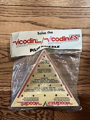 Vintage Vicodin ES  V-IQ  Test Wood And Twisted Nail Puzzle Games Pharmaceutical • $49.95