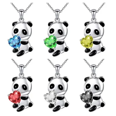 Panda Bear Heart Love Spirit Animal Wild Necklace Pendant + Free Gift Bag • £4.99