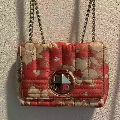 Kate Spade Newbury Lane Brocade Floral Quilted Convertible Chain Bag CORAL • £72.32