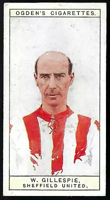 Ogdens - Captains Of Football Clubs & Colours - #33 W Gillespie Sheffield Utd • £5