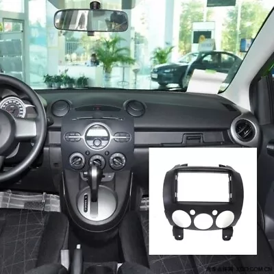 Car Stereo Radio Fascia Panel 2 Din Frame BLACK NEW For Mazda 2/Demio 2011-2014 • $30.99