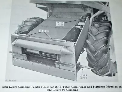 John Deere Combine Feeder Houses For Corn Heads & Platforms Parts Catalog Manual • $15.99