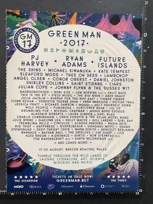 £6.99 • Buy GREEN MAN FESTIVAL 2017 MICHAEL KIWANUKA 11X8  Poster Sized Press Advert M22