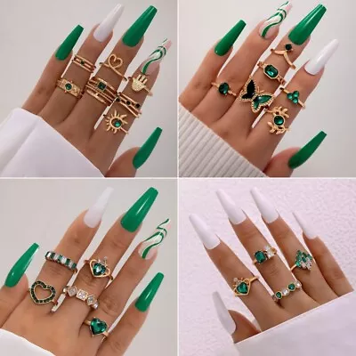 Fashion Silver Gold Boho Stack Plain Above Knuckle Ring Midi Finger Rings Set UK • £4.79