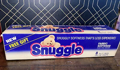 $19.99 • Buy Snuggle Fabric Softener Dryer Sheets  Box 1980s  Vintage TV Movie Prop Opened