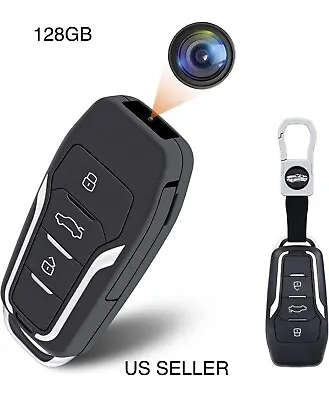 128GB Car Key Spy Camera Long BatteryLife Mini Hidden Micro Security Camera1080 • $36.99