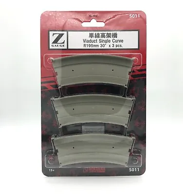 Z Scale Rokuhan S011 Viaduct Single Curve R195mm 30 Degrees 3 Pcs. Miniature • $18.89