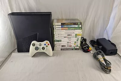 Big Microsoft Xbox 360 S Slim 250GB Console + Many Games And Controller • $144.99