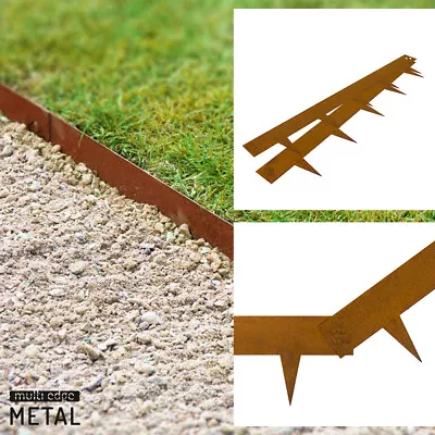 Corten Garden Lawn Edging Metal Border Edge [Multi Edge] 1m X175cm QUALITY X10M • £595