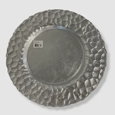 $50 Vietri Silver Platinum Rufolo Glass Honeycomb Service Plate | 13 D • $16.38