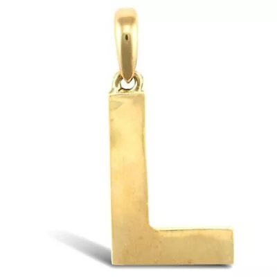 Initial L 9ct Gold Pendant Solid Gold Letter Initial 9ct Yellow Gold • £59.99