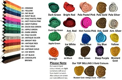 £22.99 • Buy 2 - 20 Wax Sticks Seal Traditional Letters Stamp Melting Candle Envelope Parcel