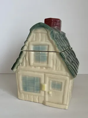 Vintage BRUSH McCOY Charming Cottage Log Cabin Cookie Jar Cottage Granny Core • $74.99