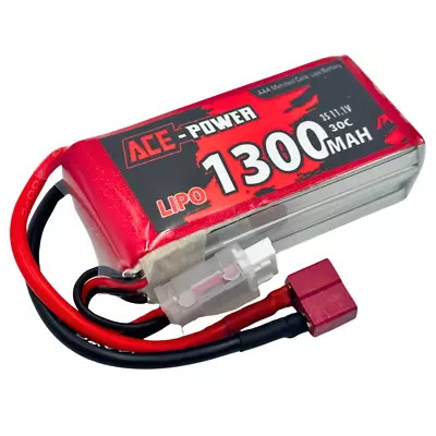 ACE Power 1300mAh 3s 11.1v LiPo Battery W/ Deans Connector • $32