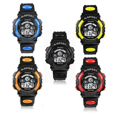 Digital LED Water Resist Sport Watch Wrist Backlit For Boys Girls Kids Unisex • £4.89