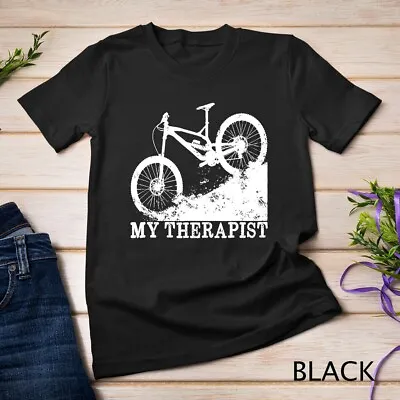 Enduro Mountain Biking - Bike Racing Enduro My Therapist T-Shirt Unisex T-shirt • $16.99