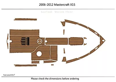 2006-2012 MASTERCRAFT X15  Cockpit 1/4“ 6mm EVA FAUX  Teak Floor Non-slip Mat • $499