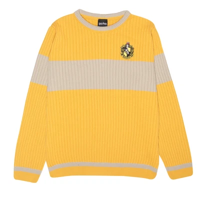$34.99 • Buy Official Harry Potter Hufflepuff House Stripe Adults Knitted Jumper