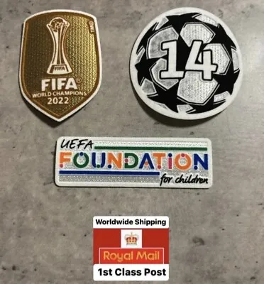 Real Madrid Champions League 2023/24 Arm Sleeve Patch Badge Set Football Shirt • £8.95