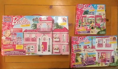 NEW MEGA BLOKS Barbie Luxury Mansion 80229 Beach House 80226 Pet Shop 80224 RARE • $329.99