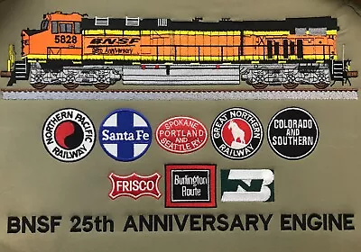 BNSF 25th # 1294 Embroidered On Back & Logo 750-A FRONT By JELSMA GRAPHIC • $139.95