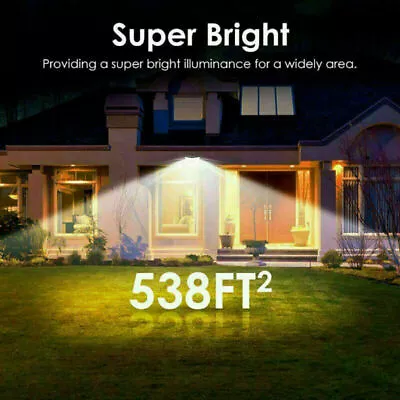 £9.89 • Buy Solar Power PIR Motion Sensor Wall Light LED Outdoor Garden Security Flood Lamp