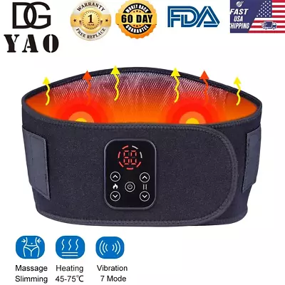 Cordless Heating Waist Belt For Low Back Pain Relief Electric Vibration Massager • $59.99