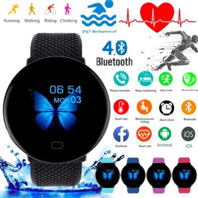 $21.11 • Buy D19 NEW Smart Watch Men Blood Pressure Waterproof Smartwatch Women Heart Rate