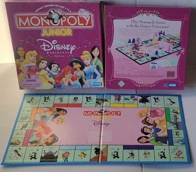 Monopoly Junior Disney Princess Board Game 2004 Replacement Board & Box Only • $1.88