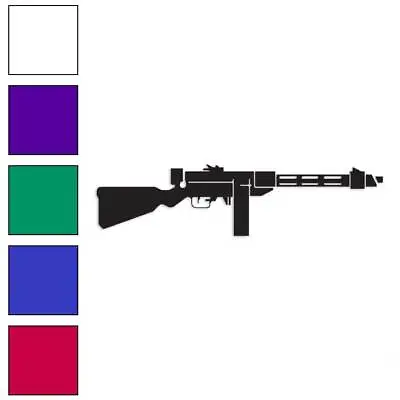 Machine Gun Assault Rifle Vinyl Decal Sticker Multiple Colors & Sizes #1359 • $4.95