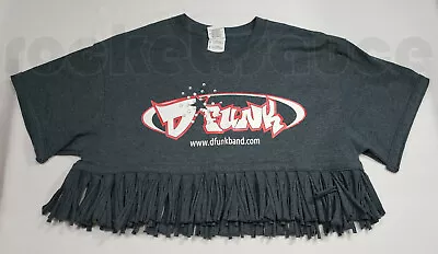 Vintage DFunk D Funk Band Womens Size Medium Crop Top Midriff Fringe Half Gilden • $25