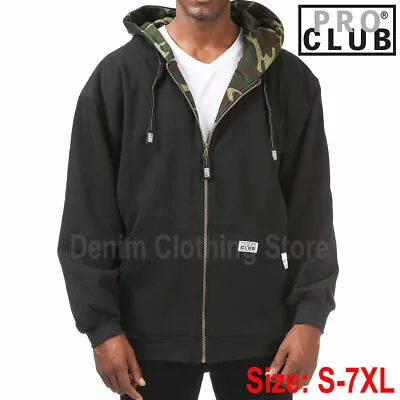 Pro Club Reversible Full Zip Up Heavyweight Thick Jacket Sweatshirts Size S-5XL • $49.39