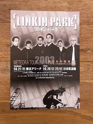 LINKIN PARK 2003 Japan Tour ORIGINAL 2-sided JAPANESE POSTER Size:10x7 Inches • £14.95