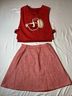 Vintage Cheerleading Uniform Wool Small Hand Sewn From The 50’s Co Captain • $45