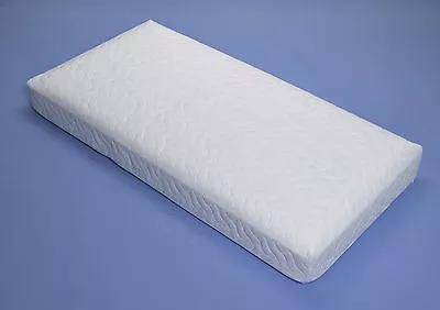 COT MATTRESS 120cm X 60cm POCKET SPRING INTERIOR QUILTED COVER UK MFD • £45